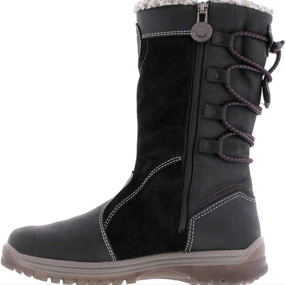 SANTANA CANADA size 6 / 37 womens winter insulated leather boots warm wool lined - Picture 5 of 5